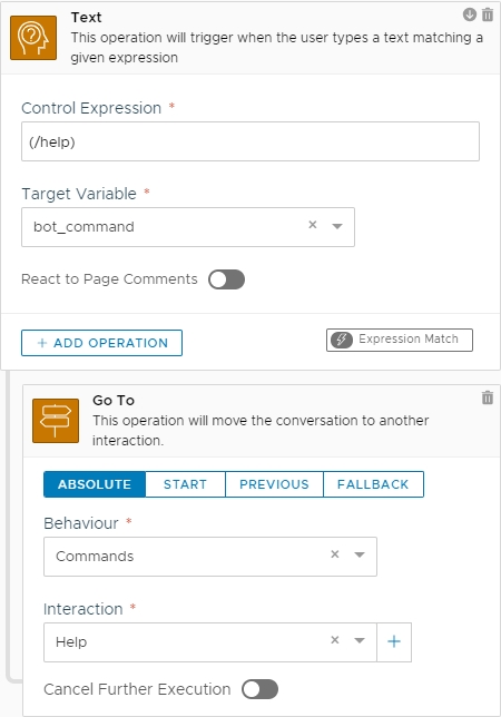 set up the telegram group chatbot response at chat commands