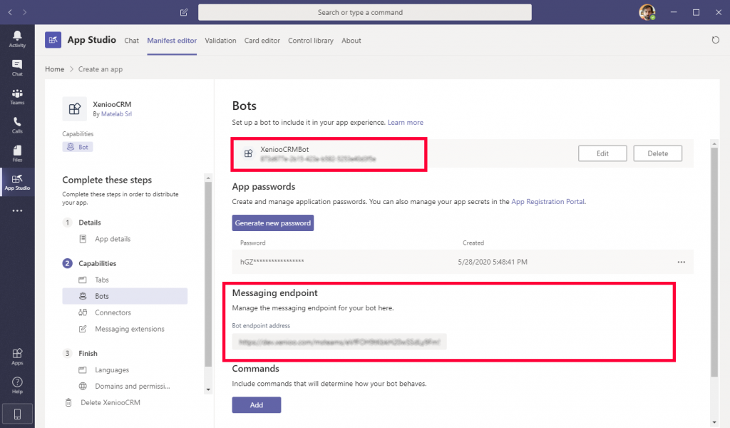 connect your microsoft teams chatbot
