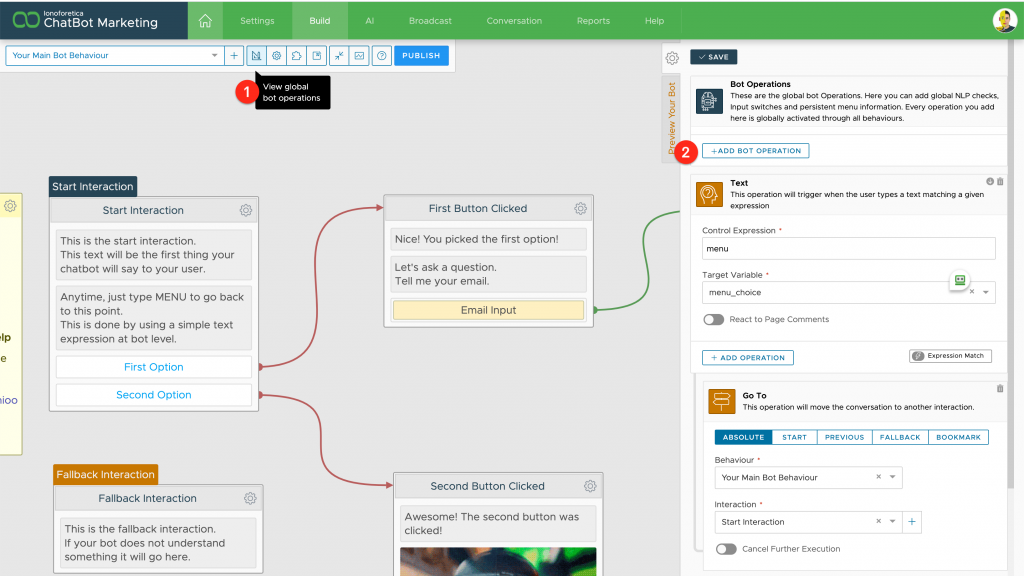 chatbot flow designer