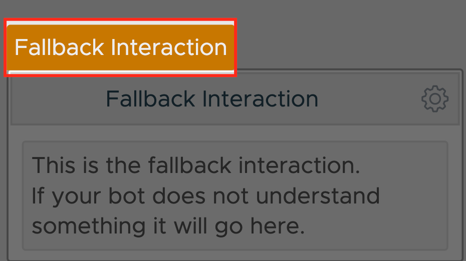 fallback interaction of the chatbot