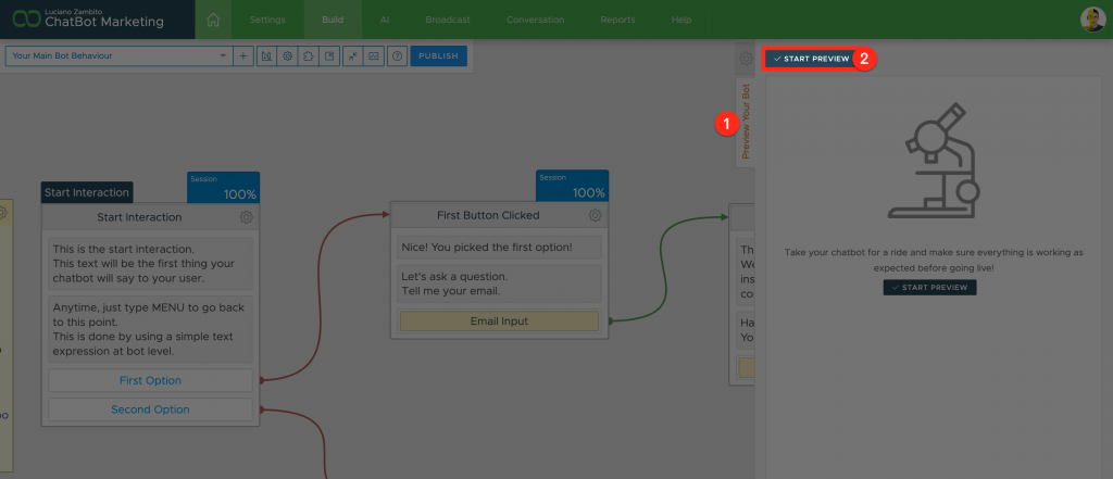 chatbot flow designer